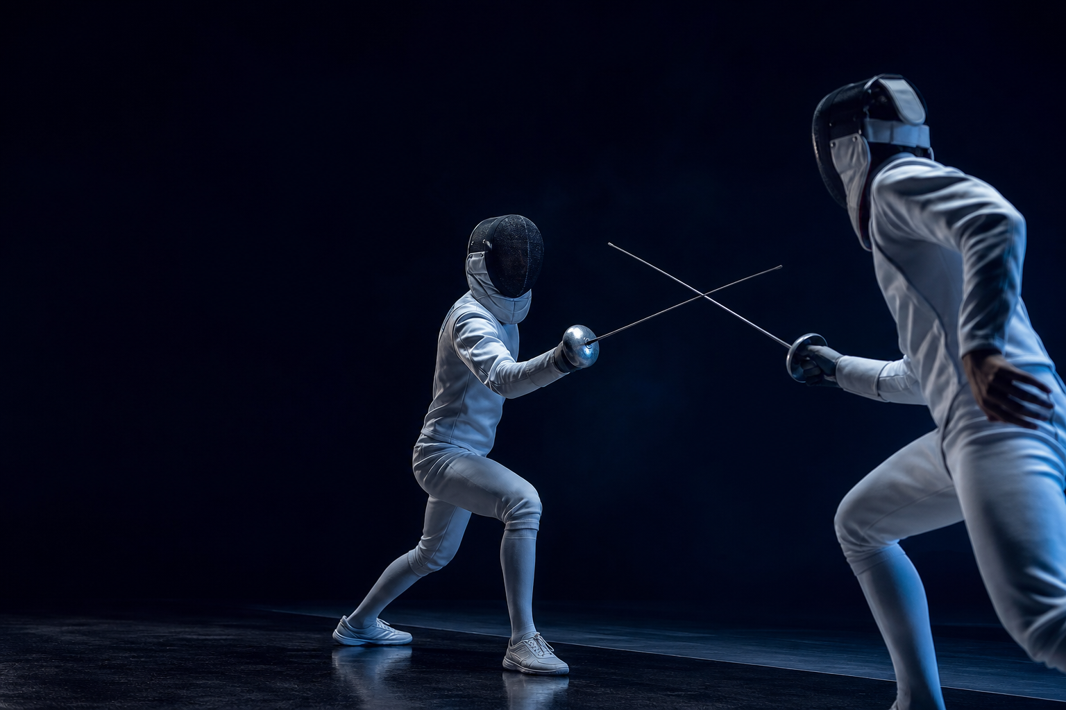 The art of fencing equipment.