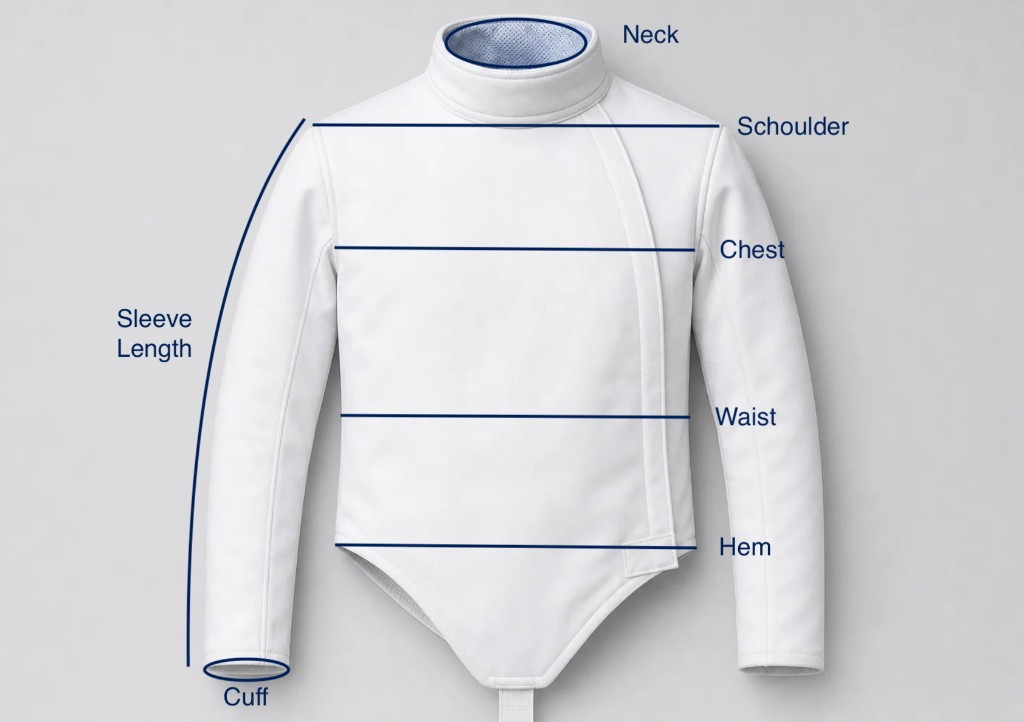 Jacket — front measurements